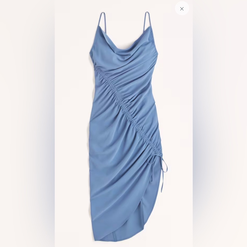NWT Abercrombie & Fitch Asymmetrical Cinched Midi Dress
